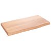 vidaXL Étagère murale marron clair 40x20x2 cm bois chêne massif traité