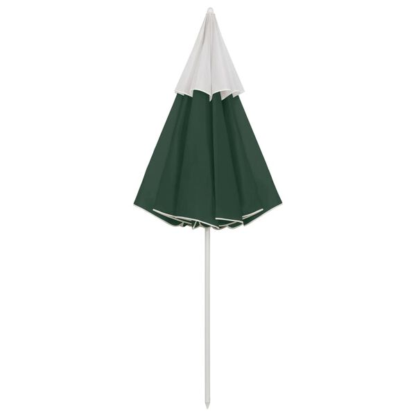vidaXL Parasol de plage vert 300 cm