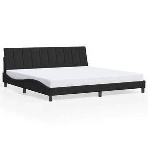 vidaXL Cadre de lit sans matelas Hanko noir 200x200 cm velours