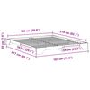 vidaXL Cadre de lit Marron 180 x 210 cm Pin massif