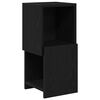 vidaXL Meuble d'angle 25,5x25x55cm Bois d'ing&eacute;nierie Ch&ecirc;ne noir