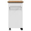 VidaXL Chariot de cuisine BODO blanc et marron 72x45x80 cm