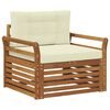 vidaXL Canap&eacute; d&rsquo;ext&eacute;rieur Bois d'acacia massif et polyester