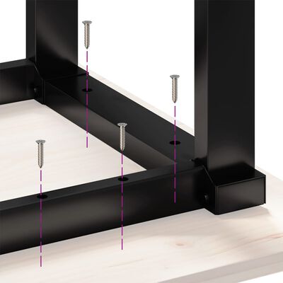 vidaXL Pieds de table à manger cadre en O 60x50x73 cm fonte