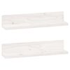 vidaXL &Eacute;tag&egrave;res murales 2 pcs Blanc 50x11x9 cm Bois de pin massif