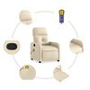 vidaXL Fauteuil inclinable de massage cr&egrave;me tissu