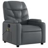 vidaXL Fauteuil de massage inclinable gris similicuir