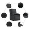 vidaXL Fauteuil inclinable noir cuir v&eacute;ritable
