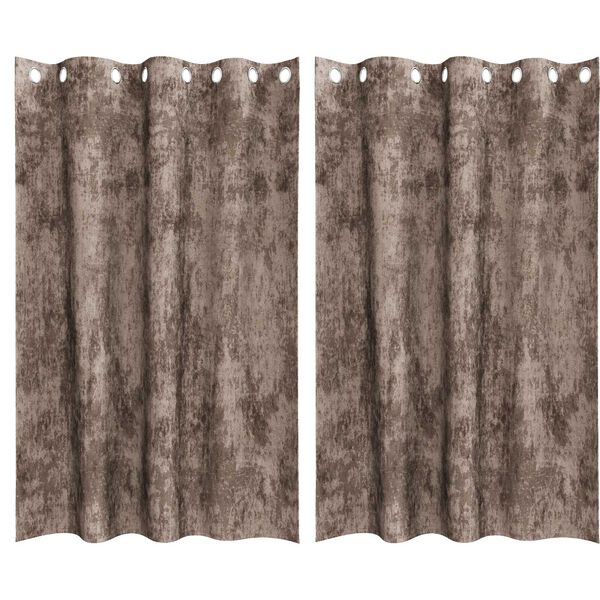 vidaXL Rideaux en velours 2 pcs Cappuccino 175 x 140 cm Velours