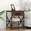 vidaXL Cabinet de chevet avec &eacute;tag&egrave;re 2 pcs Ch&ecirc;ne brun 41 x 31 x 51 cm