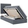vidaXL Lit avec rangement et matelas Gris fonc&eacute; 100 x 200 cm Velours