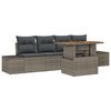 vidaXL Ensemble de canap&eacute; de jardin 5 pc Gris et marron