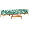 vidaXL Salon palette de jardin avec coussins 4pcs bois d'acacia massif
