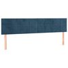 vidaXL T&ecirc;tes de lit 2 pcs Bleu fonc&eacute; 80x5x78/88 cm Velours