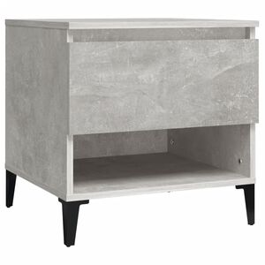 vidaXL Table d'appoint Gris b&eacute;ton 50x46x50 cm Bois d'ing&eacute;nierie