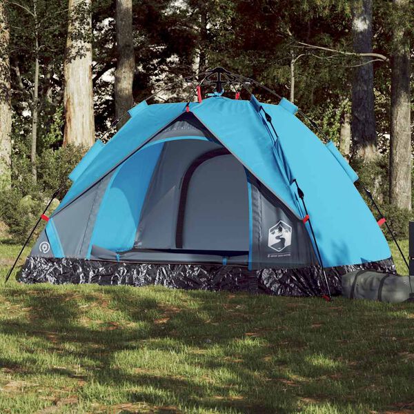 vidaXL Tente de camping &agrave; d&ocirc;me 2 personnes bleu lib&eacute;ration rapide