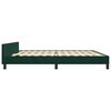 vidaXL Cadre de lit sans matelas vert fonc&eacute; 200x200 cm velours