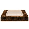 vidaXL Cadre de lit sans matelas ch&ecirc;ne fum&eacute; 135x190 cm