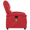 vidaXL Fauteuil de massage inclinable rouge similicuir