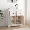 vidaXL Buffet blanc 70x35x80 cm bois massif de pin