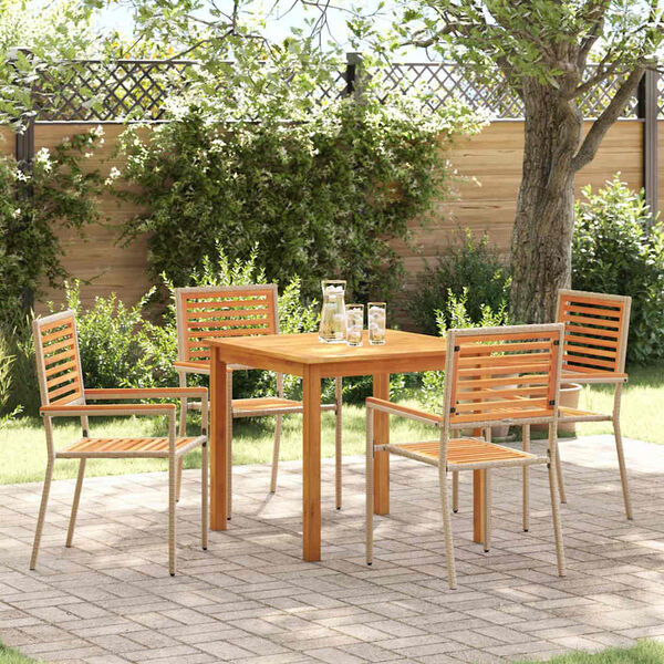 vidaXL Ensemble de salle à manger pour jardin 5 pcs Beige