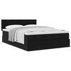 vidaXL Cadre de lit ottoman avec matelas noir 140x190 cm velours