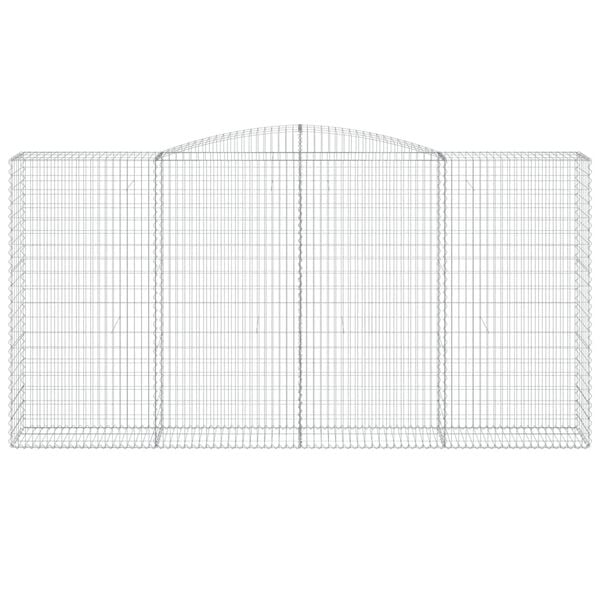 vidaXL Paniers à gabions arqués 5 pcs 400x50x200/220 cm Fer galvanisé
