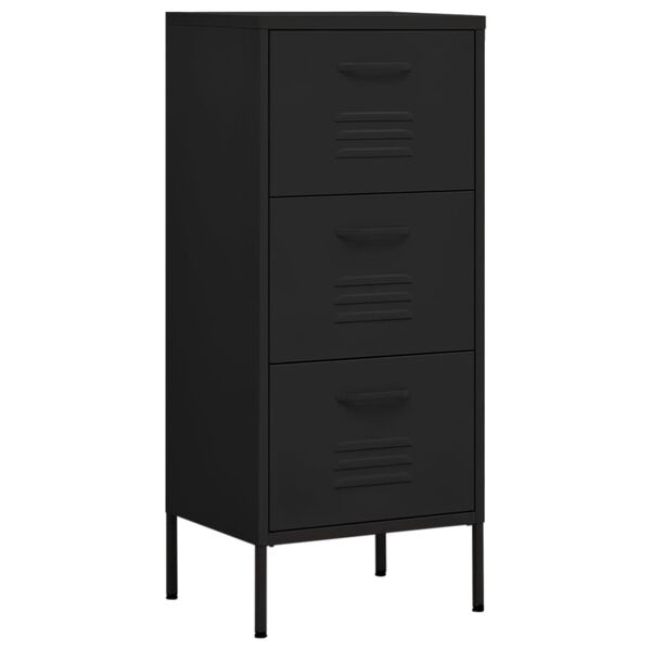 vidaXL Armoire de rangement Noir 42,5x35x101,5 cm Acier