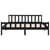 vidaXL Cadre de lit sans matelas noir bois massif 200x200 cm