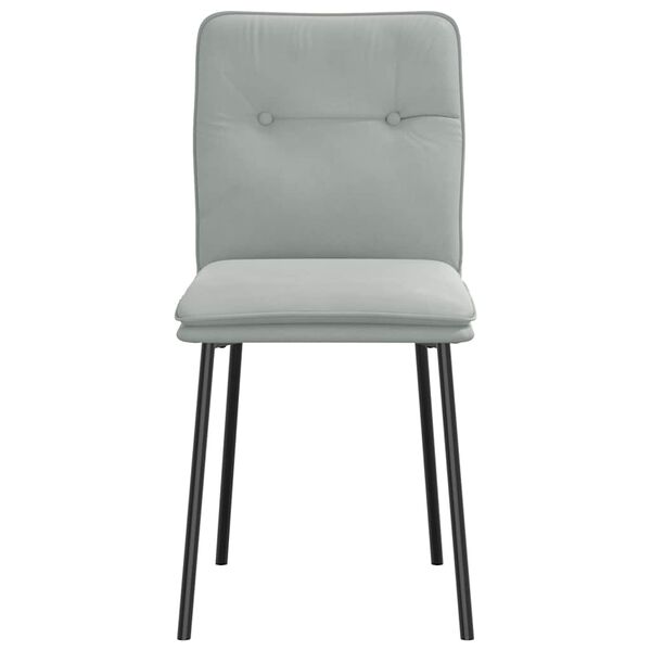 vidaXL Chaises à manger lot de 2 Gris clair Velours