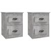 vidaXL Tables de chevet murales 2 pcs gris b&eacute;ton 41,5x36x53 cm
