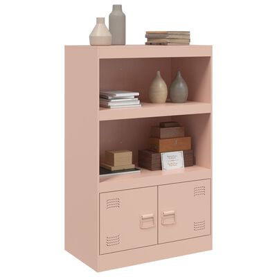 vidaXL Buffet rose 67x39x107 cm acier