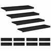 vidaXL Marches d'escalier 12 pi&egrave;ces 100 x 25 x 2 cm Noir