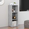 vidaXL Meuble TV gris béton 107x35x37 cm bois d’ingénierie