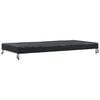 vidaXL Housse de Table Uni Noir 202 x 92 x 15 cm tissu