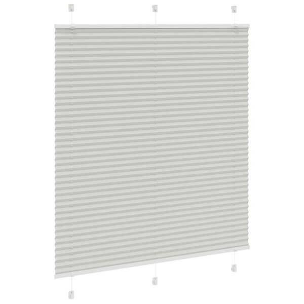 vidaXL Store pliss&eacute; gris clair 120x100cm largeur du tissu 119,4cm