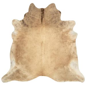 vidaXL Tapis en peau de vache v&eacute;ritable 150 x 170 cm Beige