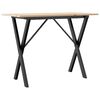 vidaXL Table &agrave; manger cadre en X 100x50x75 cm bois de pin massif acier