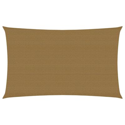 vidaXL Voile d'ombrage 160 g/m² Taupe 2x4,5 m PEHD