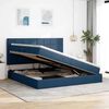 vidaXL Lit avec rangement et matelas Bleu 200 x 200 cm Polyester