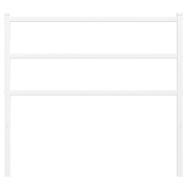 vidaXL T&ecirc;te de lit m&eacute;tal blanc 100 cm