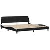 vidaXL Lit avec matelas Zadar noir et blanc 200x200 cm similicuir