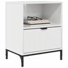 vidaXL Cabinet de chevet avec tiroir Blanc brillant 49 x 36 x 61 cm