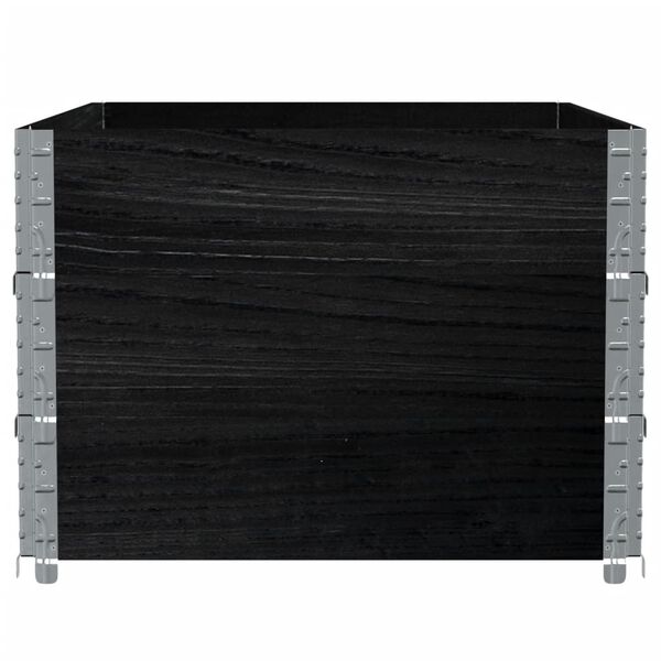 vidaXL Jardini&egrave;re noir 120x80 cm bois massif de pin