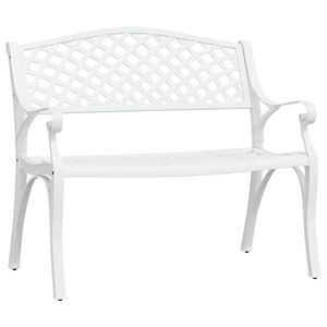 vidaXL Banc de jardin 102 cm aluminium coul&eacute; blanc