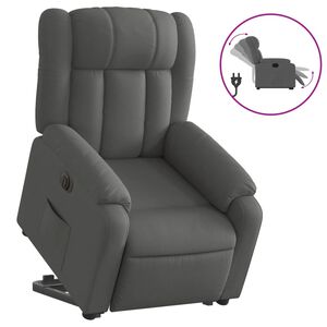 vidaXL Fauteuil inclinable &eacute;lectrique gris fonc&eacute; tissu