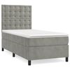 vidaXL Sommier &agrave; lattes de lit et matelas Gris clair 80x200 cm Velours