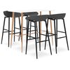 vidaXL Ensemble de bar 5 pcs Blanc et gris