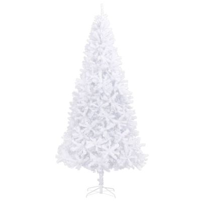 vidaXL Arbre de Noël artificiel pré-éclairé et boules 300 cm blanc