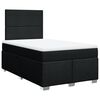 vidaXL Sommier &agrave; lattes de lit avec matelas noir 120x190 cm tissu